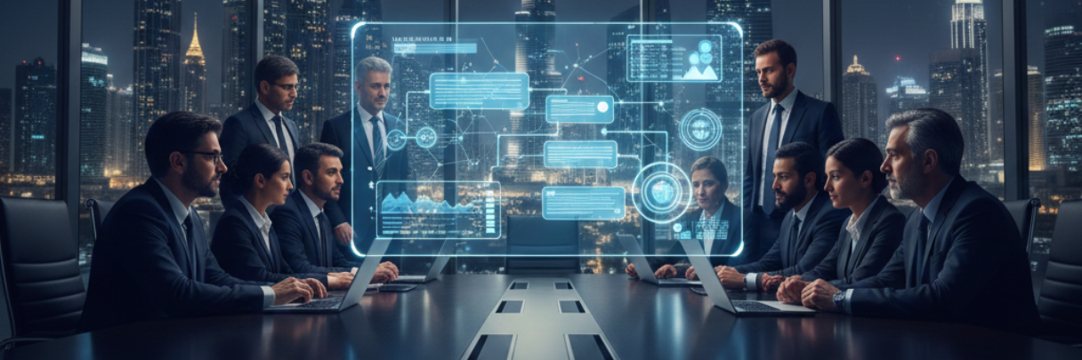 Enterprise AI chatbot system supporting business operations in Dubai corporate environment